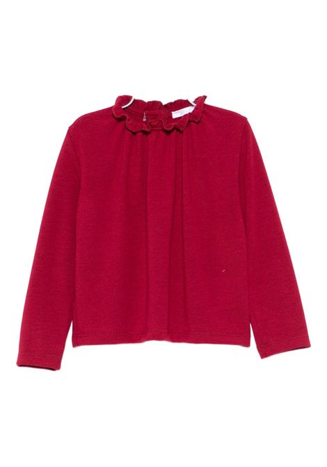 T-shirt con colletto arricciato U+E' BY MISS GRANT | UE1972BORDEAUX